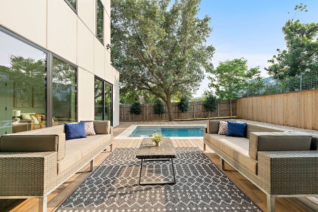 1805 Frazier Ave, Austin, TX 78704 - view of pool featuring an outdoor hangout area and a fenced backyard
