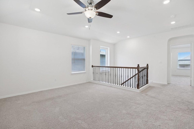 104 Kulmbacher Dr, Austin, TX 78728 - unfurnished room featuring carpet, recessed lighting, a ceiling fan, and baseboards