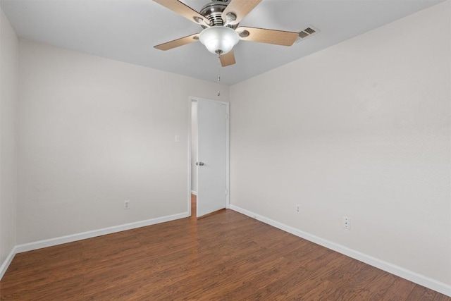 8407 Bargamin Dr, Austin, TX 78736 - unfurnished room with baseboards, wood finished floors, and ceiling fan