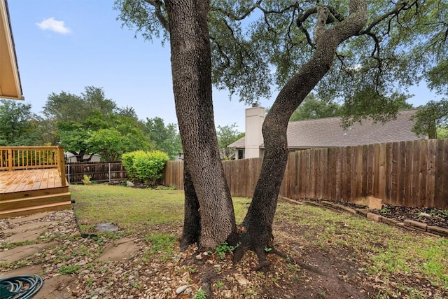 8407 Bargamin Dr, Austin, TX 78736 - view of yard featuring a wooden deck