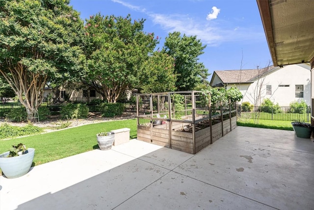 282 Trail Of The Flowers, Georgetown, TX 78633 - view of patio with a vegetable garden