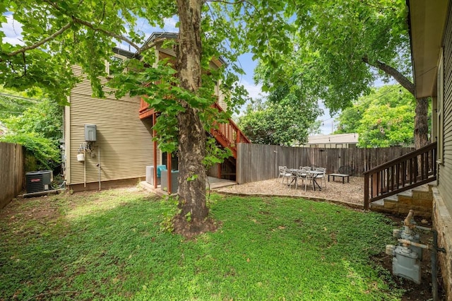 111 Adam L Chapa Sr St, Austin, TX 78702 - view of yard with central AC unit and stairs