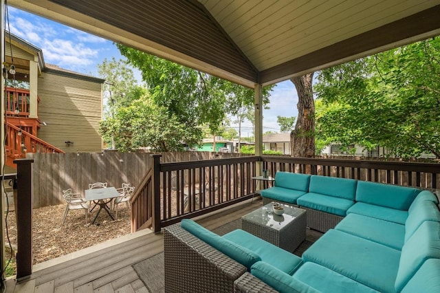 111 Adam L Chapa Sr St, Austin, TX 78702 - wooden deck featuring an outdoor living space and outdoor dining space