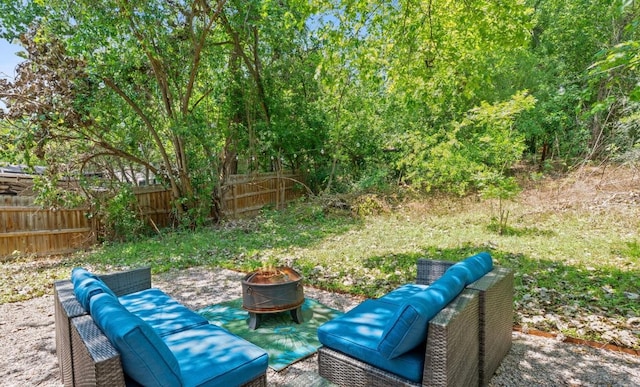 5206 Ledesma Rd, Austin, TX 78721 - view of patio / terrace featuring a fire pit