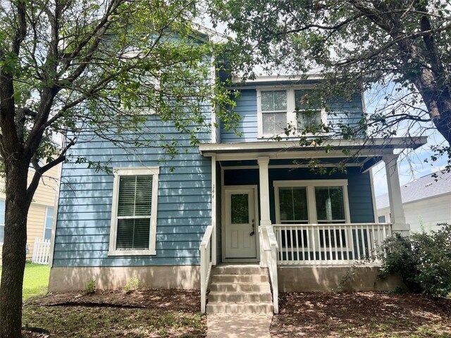 144 Sampson, Kyle, TX 78640 - american foursquare style home with covered porch