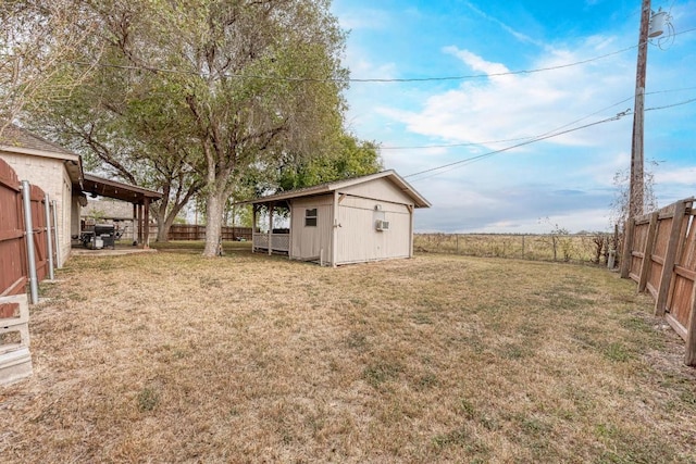 1610 Meadow Ln, Lockhart, TX 78644 - fenced backyard featuring a shed