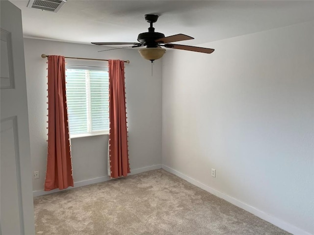 4102 Glendale Ln, Lago Vista, TX 78645 - unfurnished room with a ceiling fan and light colored carpet