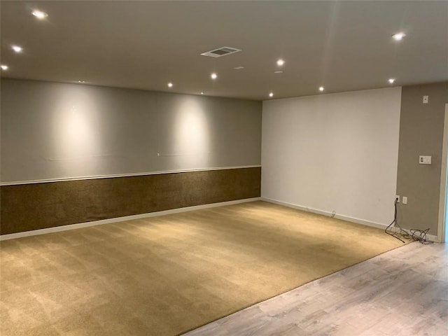4102 Glendale Ln, Lago Vista, TX 78645 - empty room featuring recessed lighting and light wood-style floors