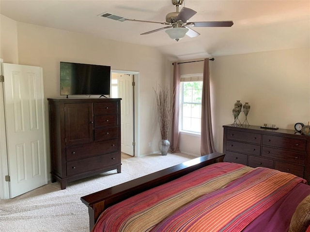 1813 Country Squire Dr, Cedar Park, TX 78613 - bedroom with light carpet, a ceiling fan, and baseboards