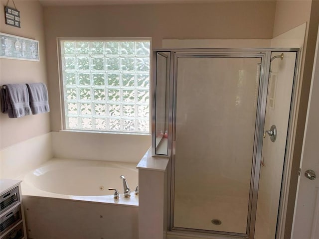 1813 Country Squire Dr, Cedar Park, TX 78613 - bathroom with a garden tub and a shower stall