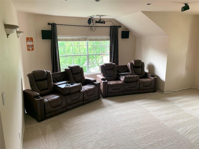 1813 Country Squire Dr, Cedar Park, TX 78613 - cinema featuring light carpet and vaulted ceiling