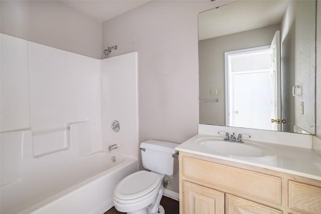 2509 Riddle Rd, Austin, TX 78748 - full bath featuring toilet, vanity, and bathtub / shower combination