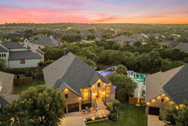 405 Mirafield Ln, Austin, TX 78737 - aerial perspective of suburban area