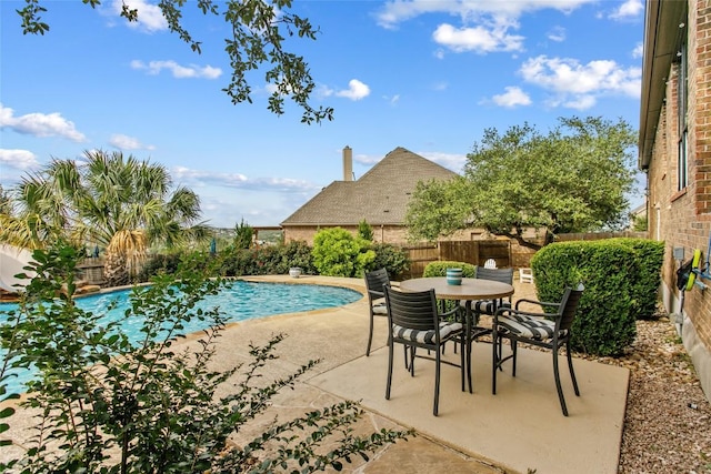 405 Mirafield Ln, Austin, TX 78737 - view of swimming pool featuring a patio and a fenced backyard