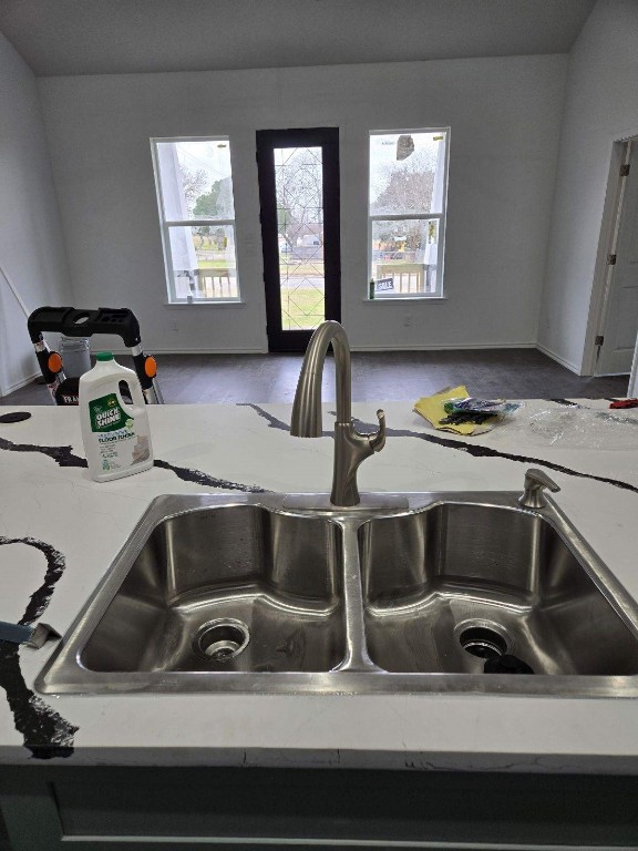 1525 Waco St, Gonzales, TX 78629 - kitchen view of a sink and light countertops