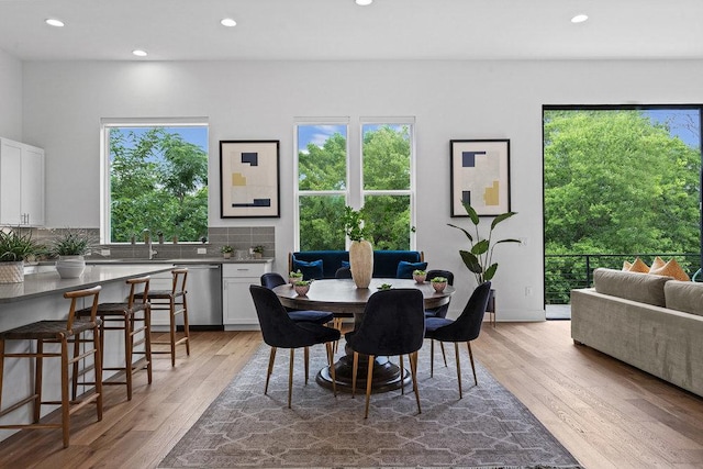 5324 Agatha Cir, Austin, TX 78724 - dining area featuring light wood-style floors and recessed lighting