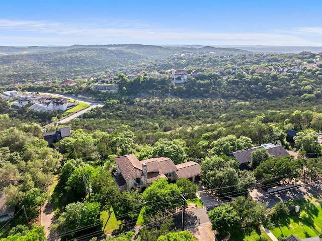 1607 The High Rd, Austin, TX 78746 - aerial view of a heavily wooded area