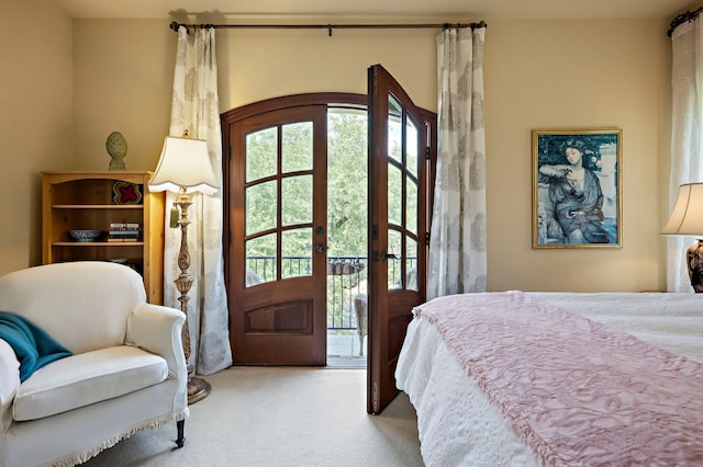 1607 The High Rd, Austin, TX 78746 - bedroom featuring carpet flooring and access to exterior