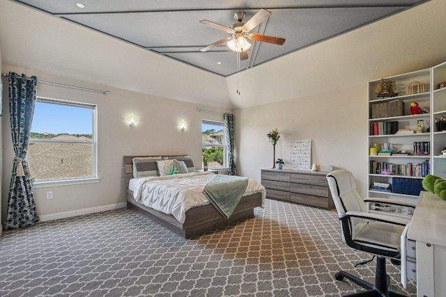 2329 Sandorna Ct, Leander, TX 78641 - carpeted bedroom featuring an office area and ceiling fan