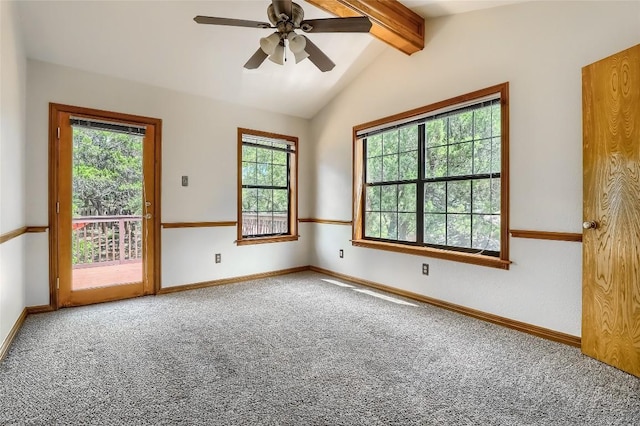 213 Hurst Creek Rd, Austin, TX 78734 - carpeted empty room with ceiling fan and baseboards