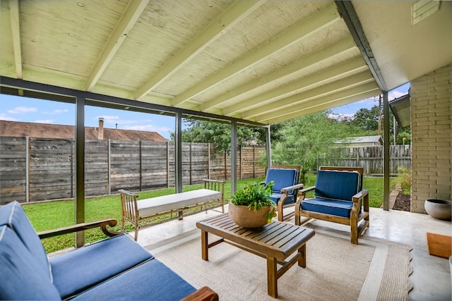 7000 Shadywood Dr, Austin, TX 78745 - sunroom featuring an outdoor living space