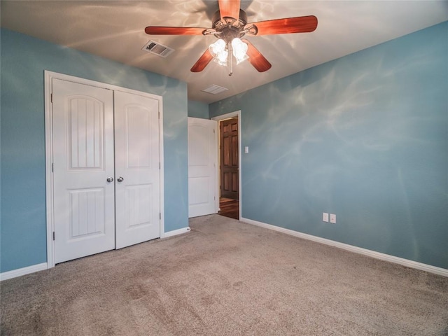 1501 Daylily Loop, Georgetown, TX 78626 - unfurnished bedroom with carpet floors, baseboards, a closet, and a ceiling fan