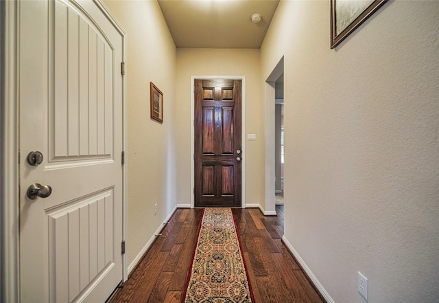 1501 Daylily Loop, Georgetown, TX 78626 - entryway with dark wood-type flooring and baseboards