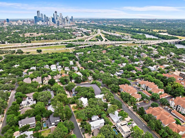 2312 Pruett St, Austin, TX 78703 - aerial view of city skyline, a large body of water, and a notable bridge