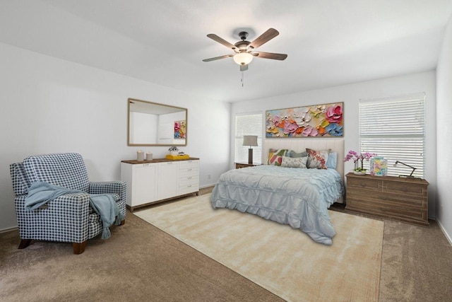2803 Glenwood Trl, Cedar Park, TX 78613 - bedroom featuring light carpet, multiple windows, and ceiling fan