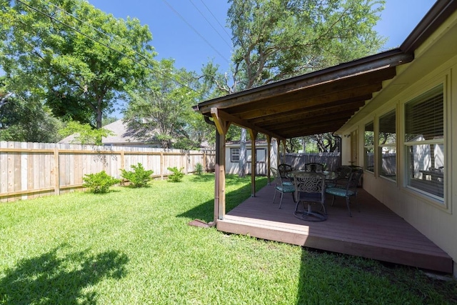 2803 Glenwood Trl, Cedar Park, TX 78613 - view of yard featuring a deck and outdoor dining space