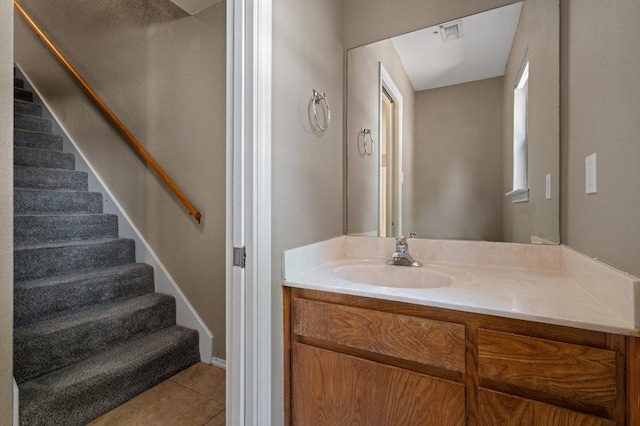 11814 Barrington Way, Austin, TX 78759 - bathroom with vanity and tile patterned floors