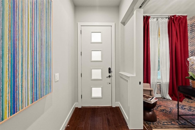 2807 Del Curto Rd Unit G, Austin, TX 78704 - foyer entrance with hardwood / wood-style flooring and baseboards