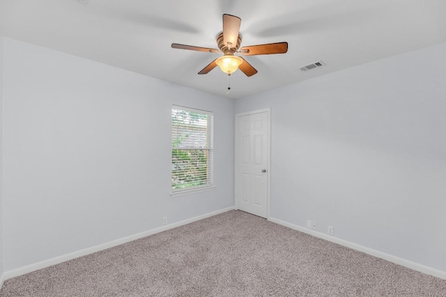 1908 Paradise Ridge Dr, Round Rock, TX 78665 - carpeted spare room featuring baseboards and ceiling fan