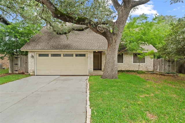 11708 Barrington Way, Austin, TX 78759 - view of front facade featuring concrete driveway, an attached garage, and a shingled roof