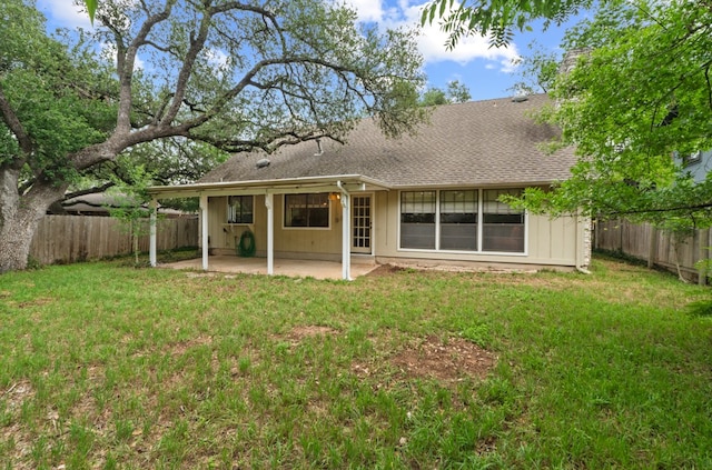 11708 Barrington Way, Austin, TX 78759 - back of property featuring a patio area and roof with shingles