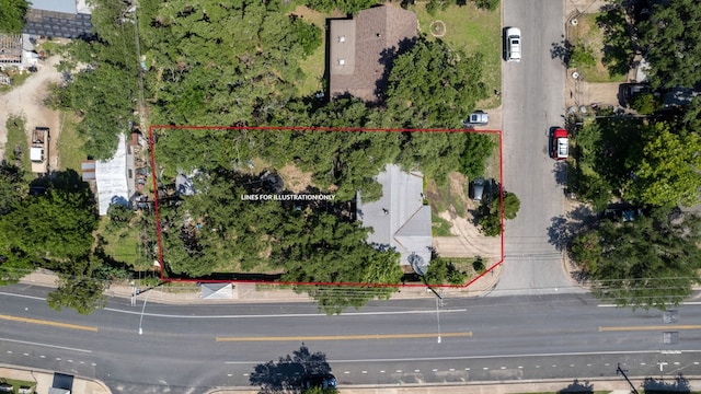 100 Red Oak Cir, Austin, TX 78753 - aerial overview of property's location with property boundaries highlighted