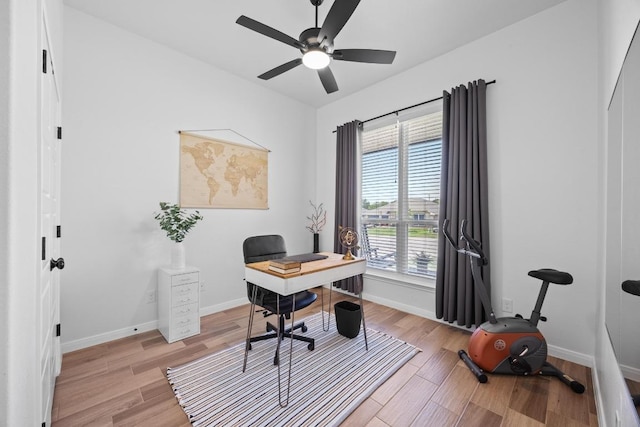 2545 Belle Hubbard Trl, Belton, TX 76513 - office with baseboards and light wood-type flooring