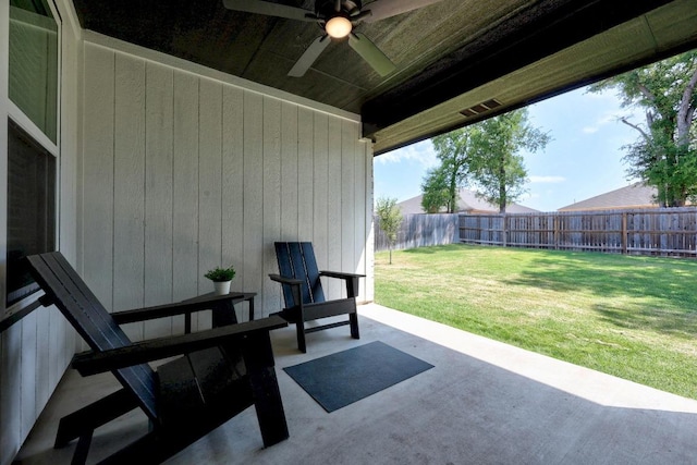 2545 Belle Hubbard Trl, Belton, TX 76513 - view of patio featuring ceiling fan