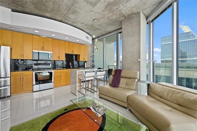 360 Nueces St Unit 3602, Austin, TX 78701 - living room featuring light tile patterned floors