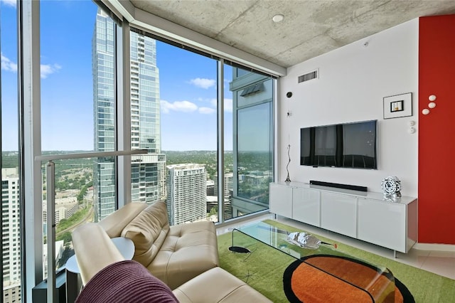 360 Nueces St Unit 3602, Austin, TX 78701 - living room with expansive windows