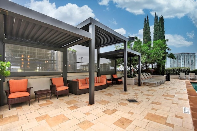 360 Nueces St Unit 3602, Austin, TX 78701 - view of patio with outdoor lounge area