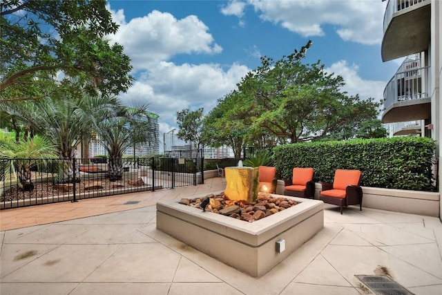 360 Nueces St Unit 3602, Austin, TX 78701 - view of patio featuring a fire pit