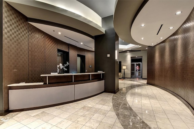 360 Nueces St Unit 3602, Austin, TX 78701 - reception with recessed lighting and a high ceiling
