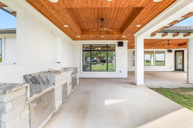 178 Balch Rd, Elgin, TX 78621 - view of patio with a ceiling fan and area for grilling