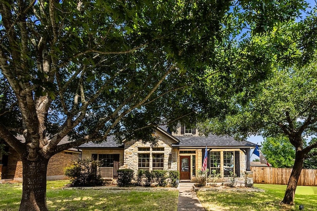 110 Saint Richie Ln, Austin, TX 78737 - view of front of property with stone siding and roof with shingles