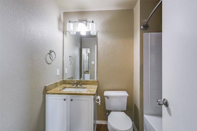14 Verde Ranch Loop, Leander, TX 78641 - full bath with a textured wall, vanity, and bathtub / shower combination
