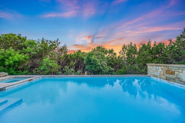 1101 Sprague Ln, West Lake Hills, TX 78746 - swimming pool with an in-ground hot tub