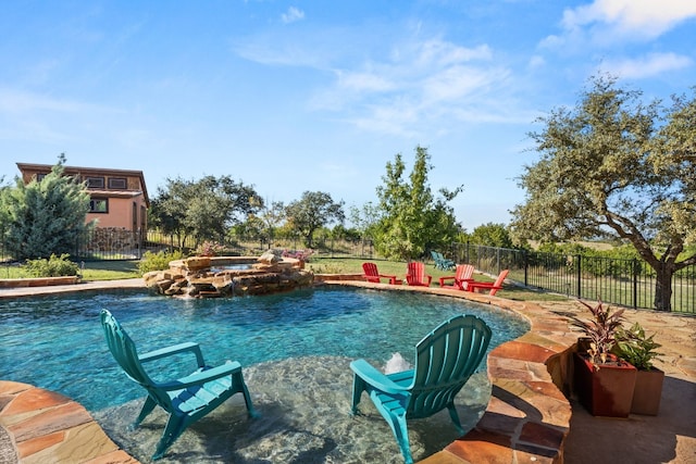 281 Cedar Mountain Dr, Marble Falls, TX 78654 - view of swimming pool with a pool with connected hot tub