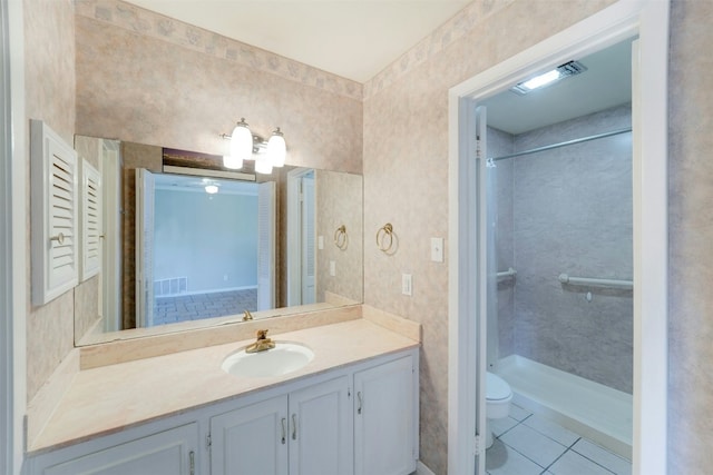 4020 Far W Blvd, Austin, TX 78731 - full bathroom featuring tile patterned floors, vanity, and a stall shower