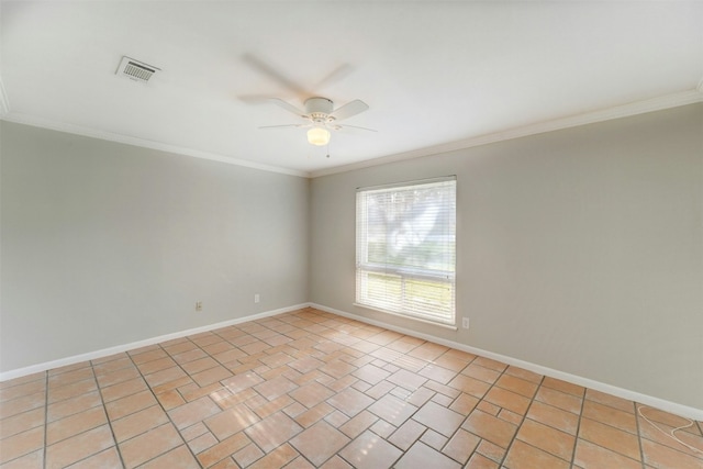 4020 Far W Blvd, Austin, TX 78731 - unfurnished room with ornamental molding, a ceiling fan, and baseboards
